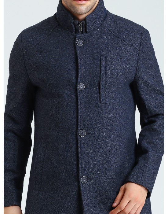 ACROWOOL COAT MEN  NAVY MIXTURE